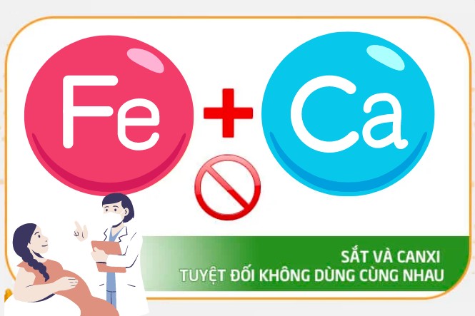 Cách uống canxi cho bà bầu: Không bổ sung đồng thời cùng sắt