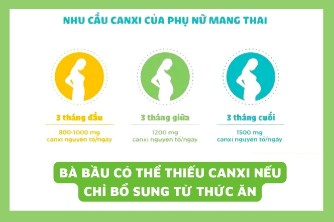 Lượng canxi bà bầu cần theo giai đoạn thai kỳ