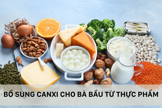 Loại canxi nào tốt cho bà bầu: Canxi từ thực phẩm