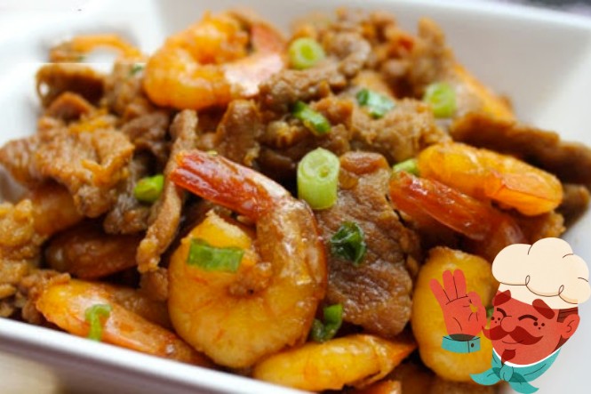 Món thịt heo rang tôm siêu ngon