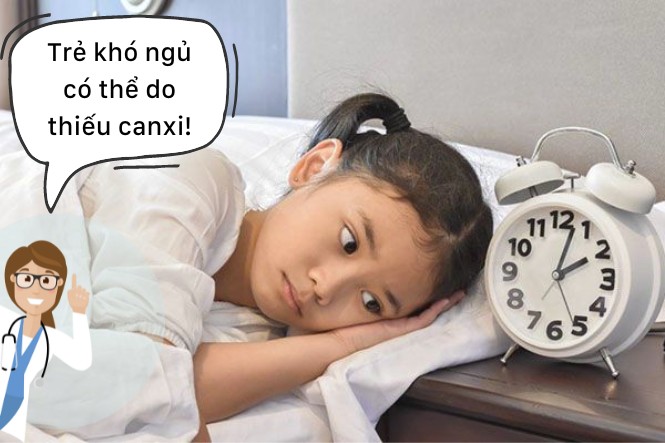 Trẻ thiếu ngủ về đêm thiếu chất gì: Thiếu canxi