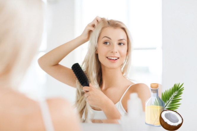 Dầu dừa giúp tạo một lớp màng bảo vệ tóc