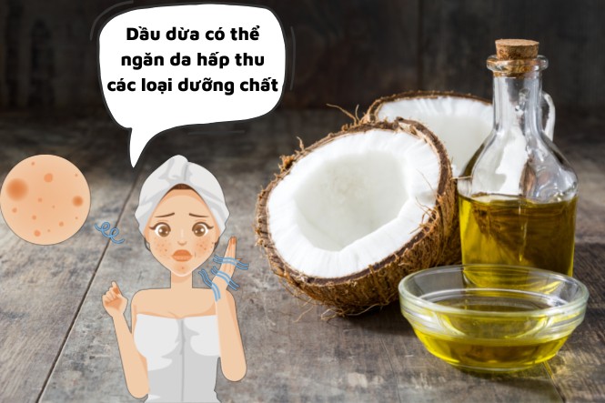 Sử dụng dầu dừa sai cách có thể gây hại cho da