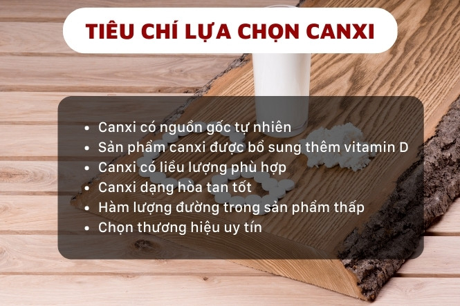 Tiêu chí lựa chọn canxi cho be dưới 1 tuổi