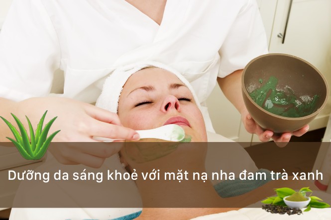 Cách làm nha đam đắp mặt với bột trà xanh