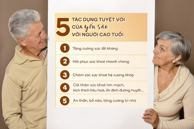 Một số lợi ích của nước yến đối với người cao tuổi