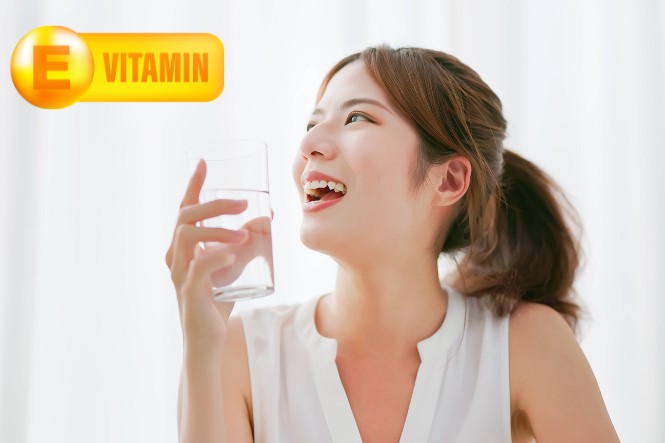 Uống vitamin E như the nào để đẹp da: Uống vào buổi sáng