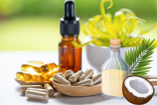 Dưỡng da bằng dầu dừa và vitamin E