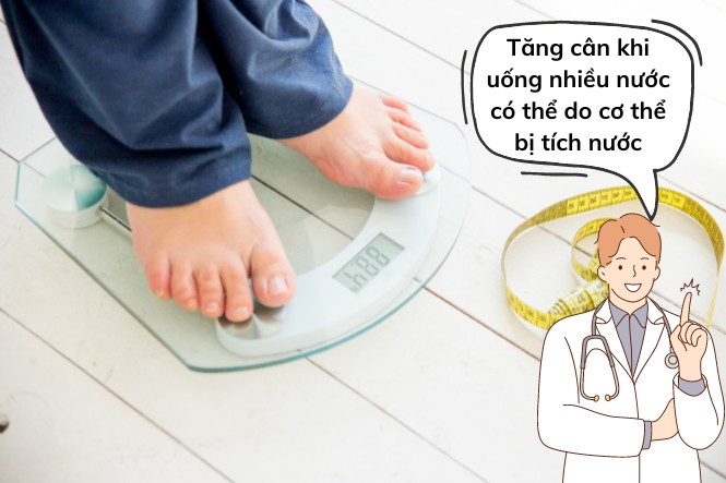 Uống nước nhiều có mập không: Gây tích nước