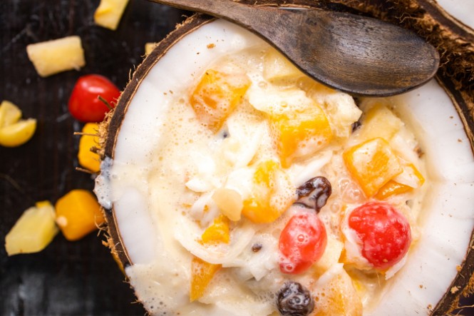 Ăn sáng eatclean với salad hoa quả