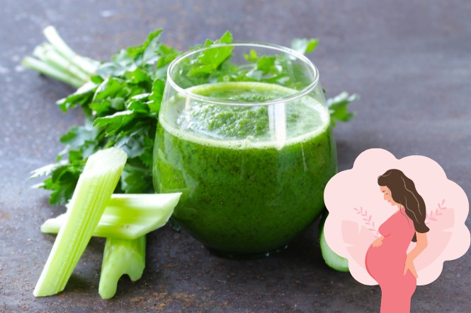 Bà bầu không nên uống quá nhiều nước ép cần tây
