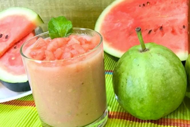 Nước ép ổi mix dưa hấu