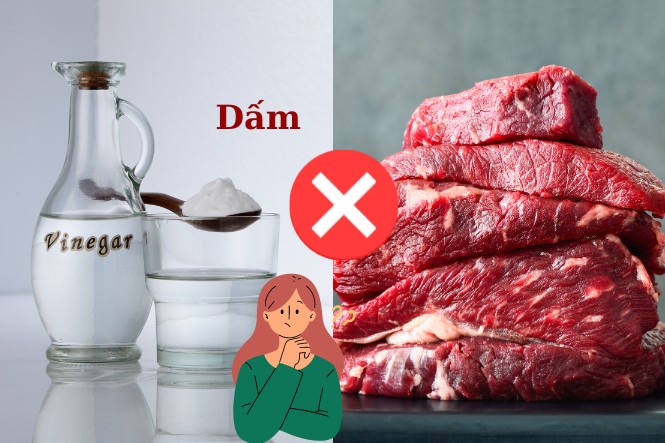 Giấm và thịt bò có phải cặp thực phẩm kỵ nhau