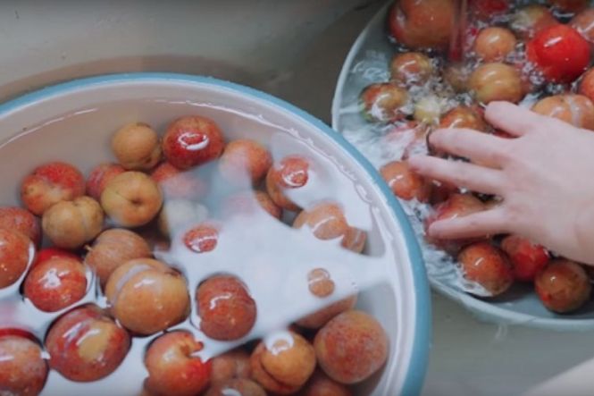Bà bầu ăn mận được không: Nên ăn mận đã rửa sạch