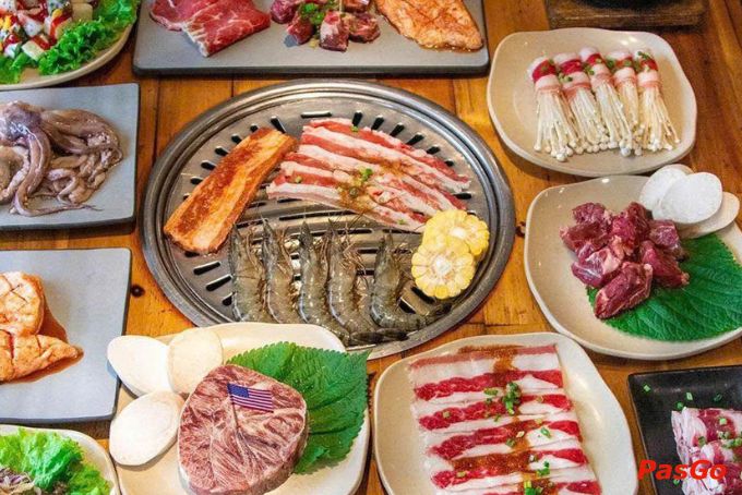 Bàn thịt nướng phong cách Hàn Quốc hấp dẫn tại Guigui BBQ