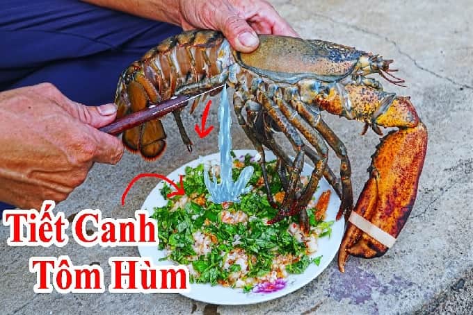 món tiết canh tôm hùm