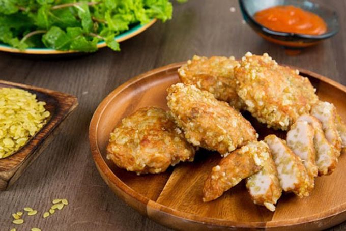 chả cốm từ cốm khô