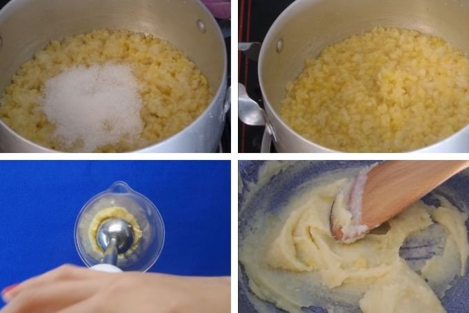 Sơ chế nguyên liệu đậu xanh làm bánh trung thu nướng bằng nồi chiên không dầu