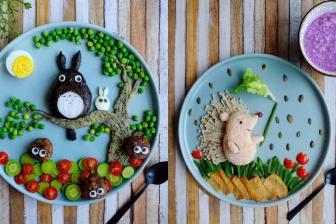 Trình bày món ăn đẹp mắt để kích thích sự thèm ăn ở trẻ