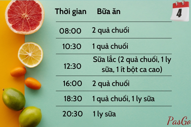 Thực đơn ngày thứ 4 trong chế độ giảm cân 7 ngày của GM