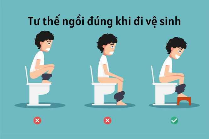 Tư thế ngồi đúng giúp bạn đi vệ sinh dễ dàng hơn