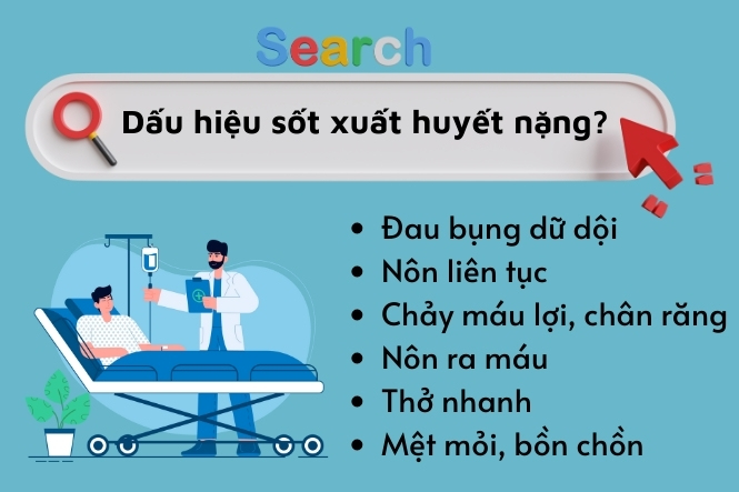 Các triệu chứng sốt xuất huyết ở người lớn khi trở nặng