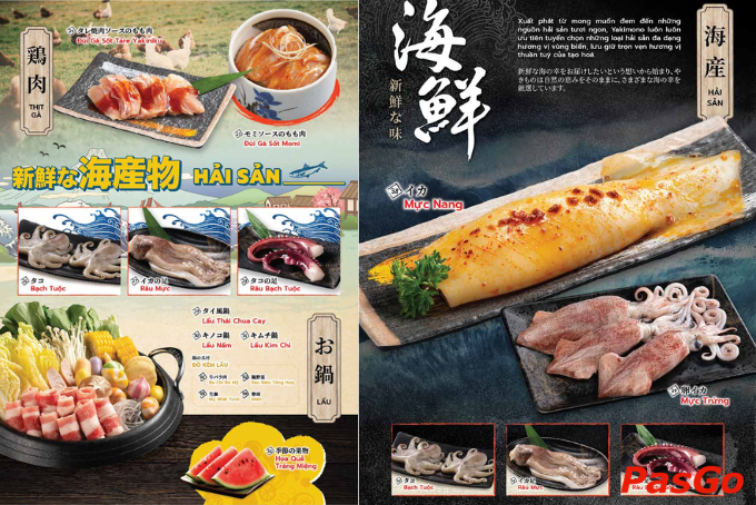 Menu buffet hải sản Linh Đàm tại quán nướng Yakimono 