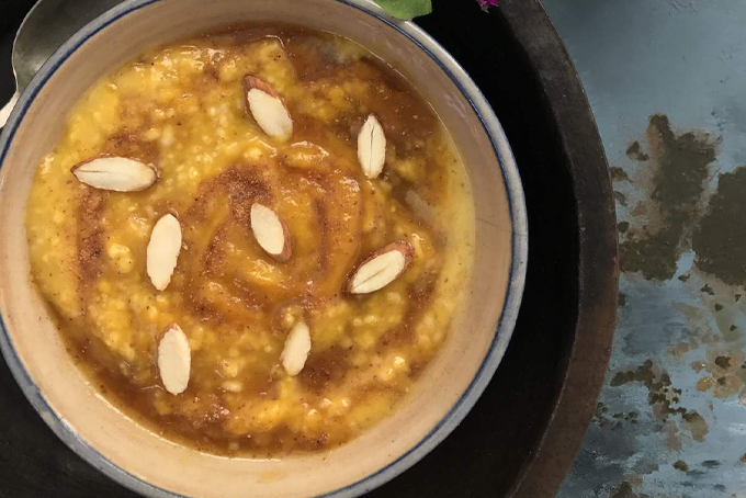 Cháo yến mạch nấu với bí đỏ giúp giảm cân hiệu quả