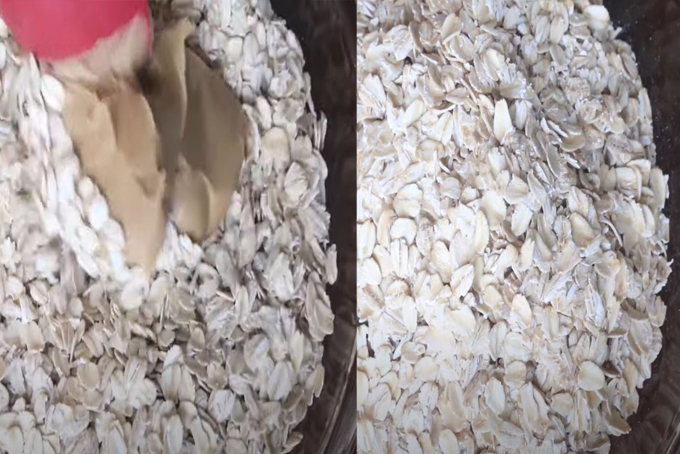 Hỗn hợp yến mạch để làm bánh quy yến mạch