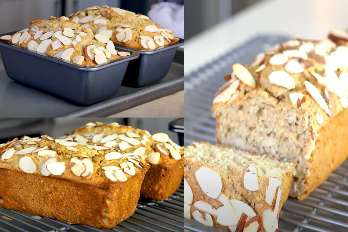 Bánh yến mạch chuối sữa chua đã được nướng chín