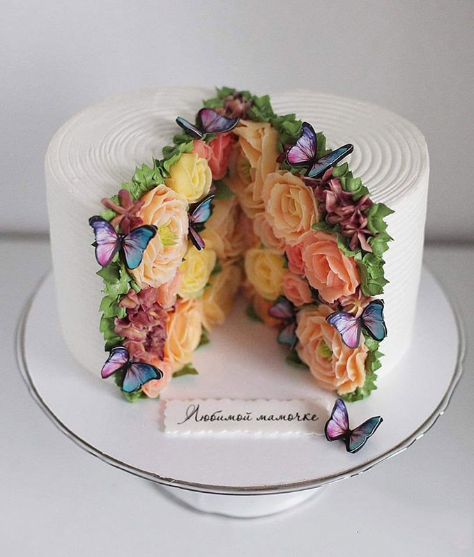 Mẫu bánh sinh nhật hình hoa đẹp cho Vợ 2018 | Bánh kem cao cấp