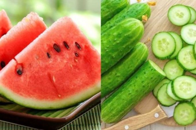 Nước ép dưa hấu dưa leo