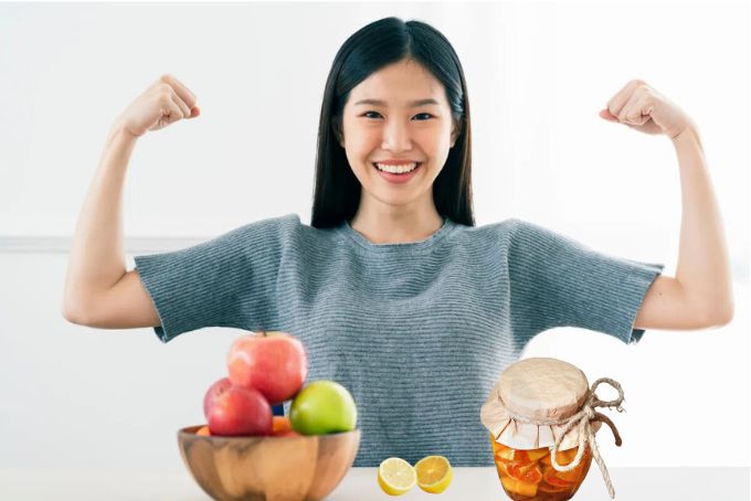 Chanh đào ngâm mật ong giúp tăng cường đề kháng