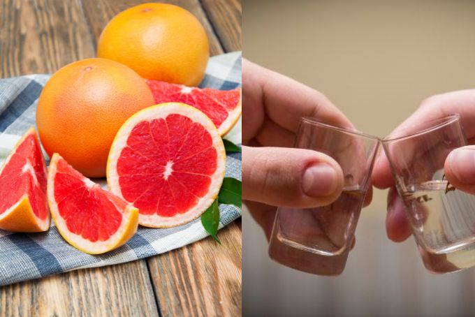 Không ăn bưởi sau khi uống rượu, hút thuốc