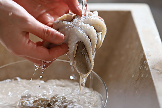 Sơ chế bạch tuộc