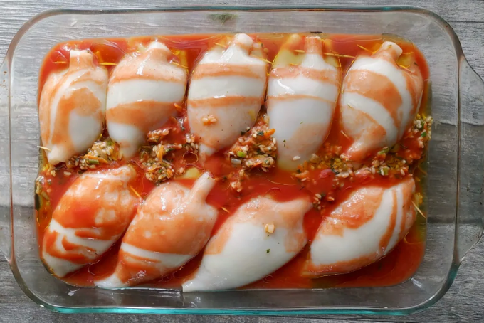 Mực nhồi Hy Lạp