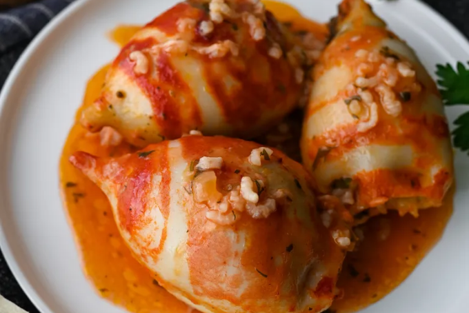 Mực nhồi Hy Lạp