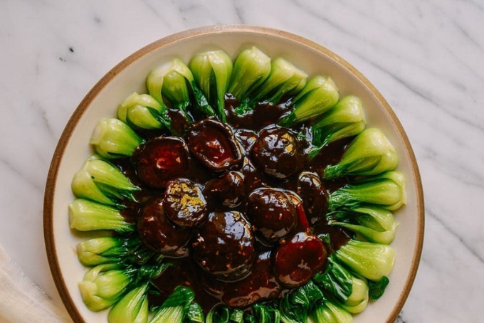 Nấm hương om cải thìa