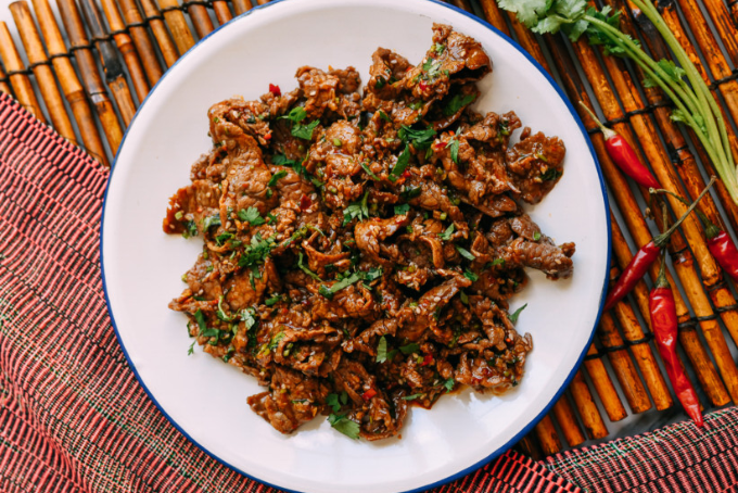  Salad bò cay kiểu Trung 