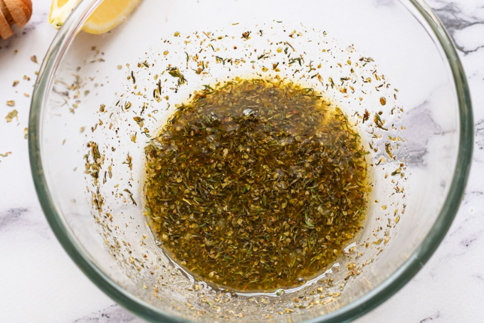 Thịt gà xiên nướng địa trung hải