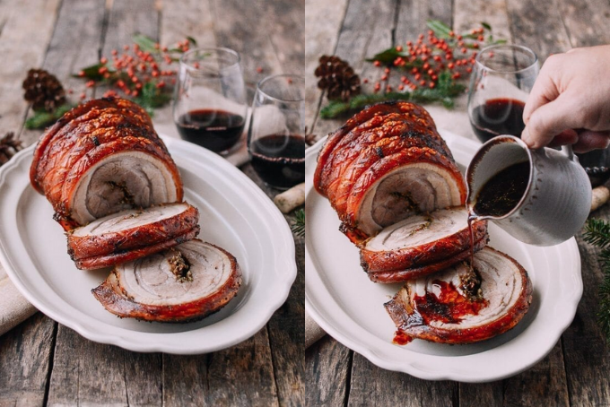 Thịt heo quay cuộn Porchetta