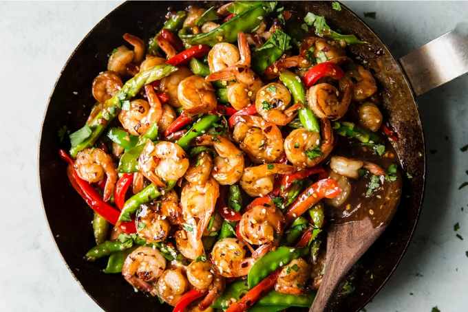 Tôm xào tỏi ớt