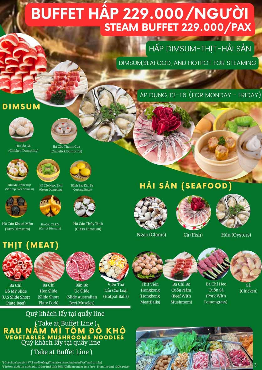 Suất Buffet lẩu hoặc Buffet hấp - 229K/người-1