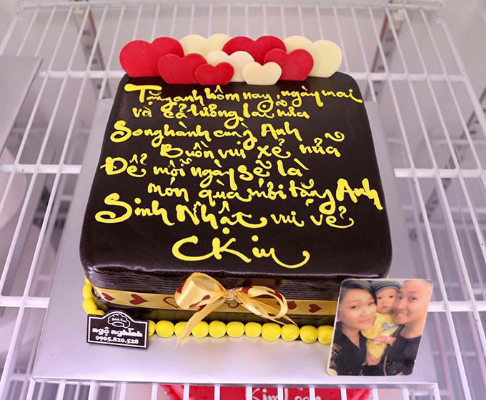 Bánh sinh nhật in ảnh mừng sinh nhật chồng yêu  Tiệm bánh sinh nhật Wgicake