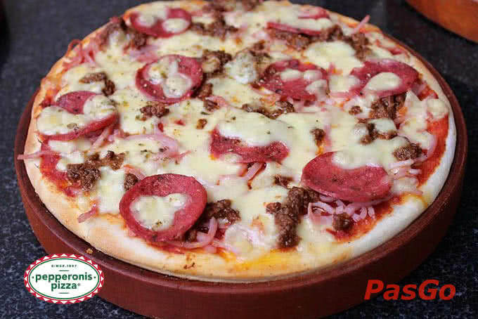 Phân nhân bánh hấp dẫn đầy đặn - pizza pepperonis nguyễn du