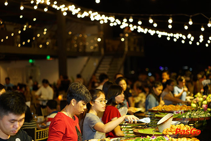 nhà hàng buffet chay sen capella garden hall 2