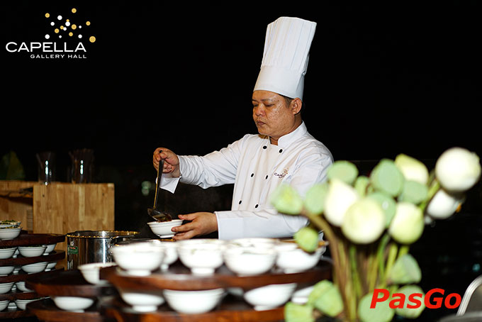 nhà hàng buffet chay sen capella garden hall 23