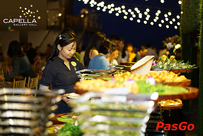 nhà hàng buffet chay sen capella garden hall 15