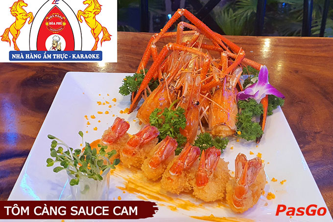 Thực đơn của Ẩm thực - Karaoke Hòa Phú hết sức đa dạng, gồm các món ăn chế biến từ hải sản, bò - dê-vịt, gà... với nhiều phong cách chế biến khác nhau