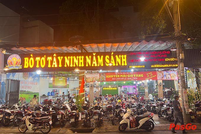 Không gian Bò Tơ Tây Ninh Năm Sánh Gò Vấp rộng rãi, thoáng mát